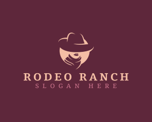 Western Cowgirl Hat logo design