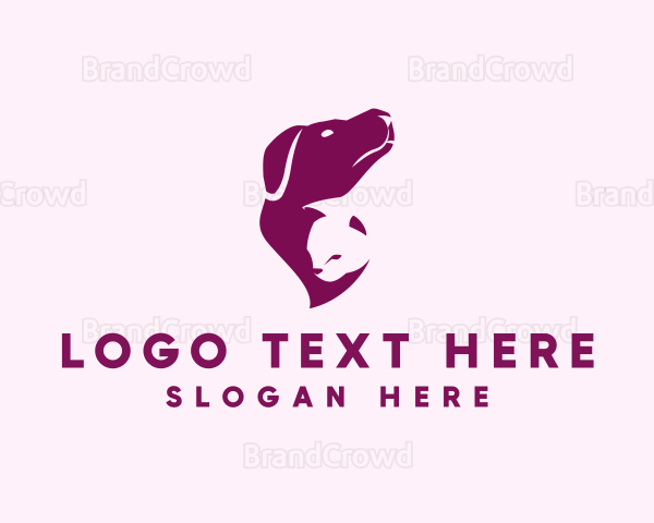 Cat Dog Veterinarian Logo