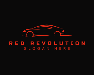 Red Racing Car logo design