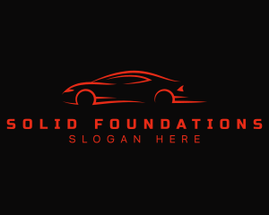 Sports Car - Red Racing Car logo design