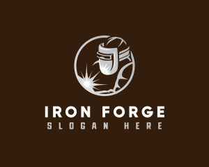 Welder Ironwork Machinist logo design