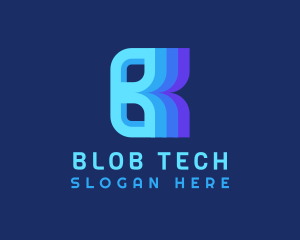 Tech Finance Letter B logo design