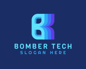 Tech Finance Letter B logo design