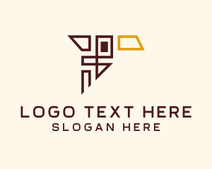 Shape - Geometric Bird Wildlife logo design