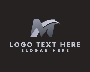 Grayscale - Creative Media Letter M logo design