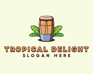 Tropical Conga Drum logo design