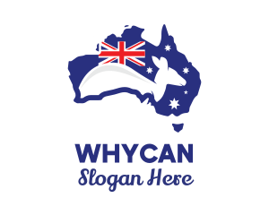 Australia Kangaroo Wildlife Tourism Logo