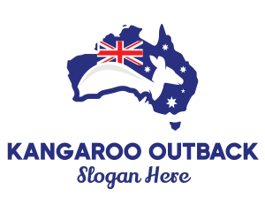 Australian - Australia Kangaroo Wildlife Tourism logo design