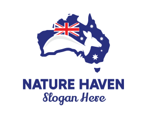 Wildlife - Australia Kangaroo Wildlife Tourism logo design