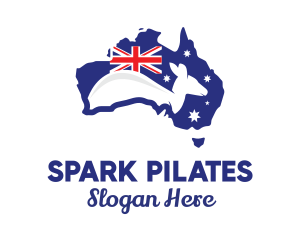 Australia Kangaroo Wildlife Tourism logo design