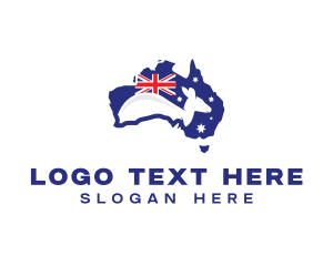 Country - Australia Kangaroo Country logo design