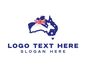 Australia Kangaroo Country logo design