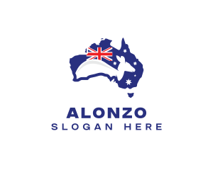 Australia Kangaroo Country logo design