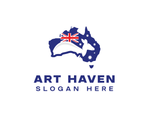 Australia Kangaroo Country logo design