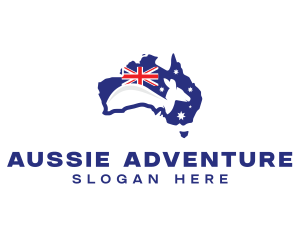 Aussie - Australia Kangaroo Country logo design