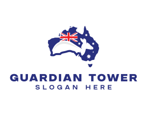 Australia Kangaroo Country logo design