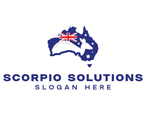 Australia Kangaroo Country logo design