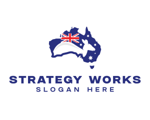 Australia Kangaroo Country logo design