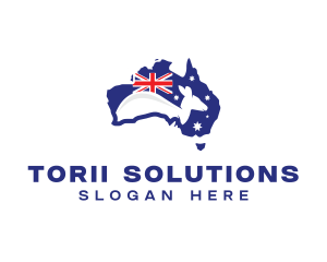 Australia Kangaroo Country logo design