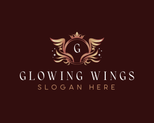 Luxury Crown Wings logo design