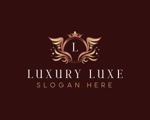 Luxury Crown Wings logo design