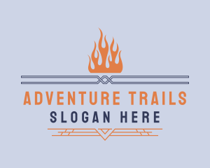 Camp Fire Adventure logo design