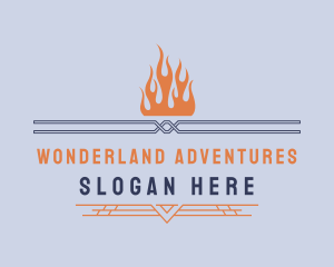 Camp Fire Adventure logo design