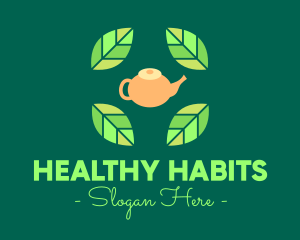 Herbal Tea Teapot logo design