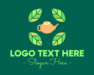 Green Tea - Herbal Tea Teapot logo design