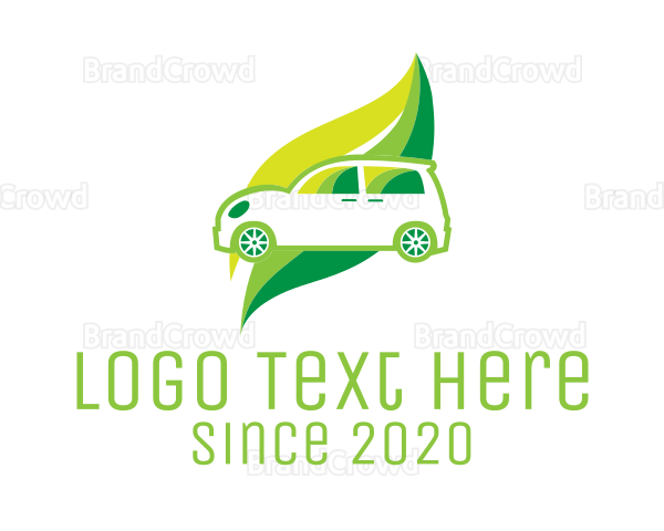 Green Eco Automotive Car Logo