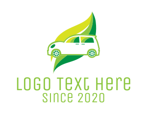 Green Car - Green Eco Automotive Car logo design