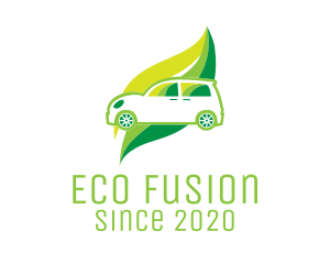 Hybrid - Green Eco Automotive Car logo design