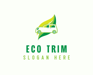 Green Eco Automotive Car logo design