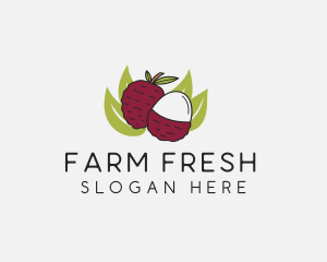 Farm Lychee Fruit logo design