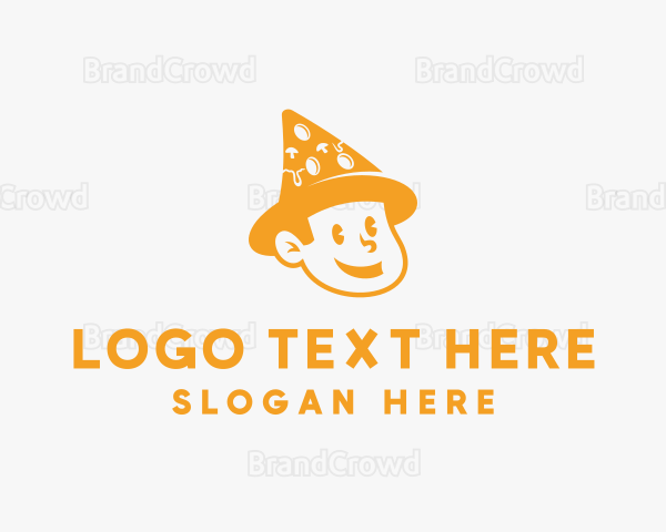 Pizza Wizard Boy Logo