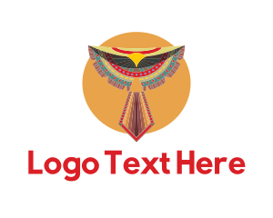 Glamping - Sun Tribal Bird logo design