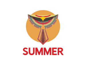 Sun Tribal Bird logo design