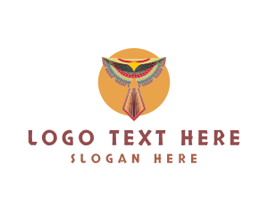 Vitality - Sun Tribal Bird logo design
