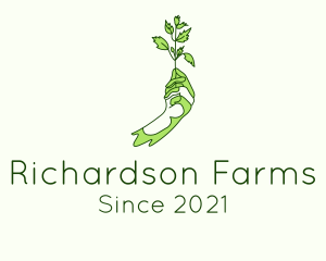 Gardener Plant Farming logo design