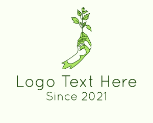 Organic Farm - Gardener Plant Farming logo design
