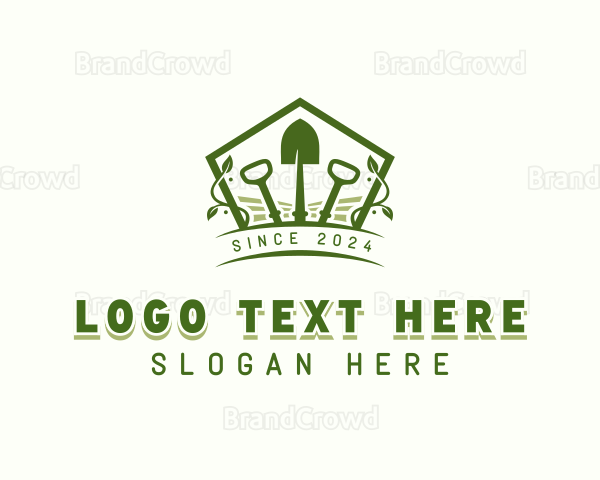 Garden Planting Shovel Logo