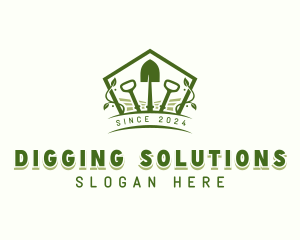 Shovel - Garden Planting Shovel logo design