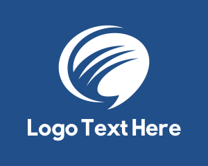 Talk - White Chat Messaging logo design