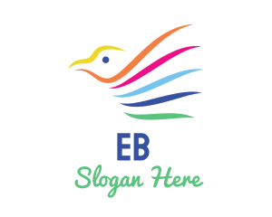 Colorful Bird Wings Logo