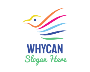 Colorful Bird Wings Logo