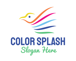 Colorful Bird Wings logo design