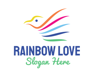 Colorful Bird Wings logo design