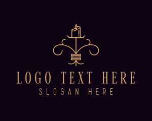 Decor - Interior Design Candle logo design