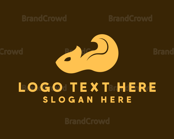 Squirrel Tail Animal Logo