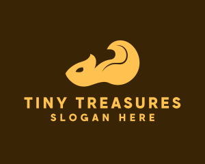 Small - Squirrel Tail Animal logo design